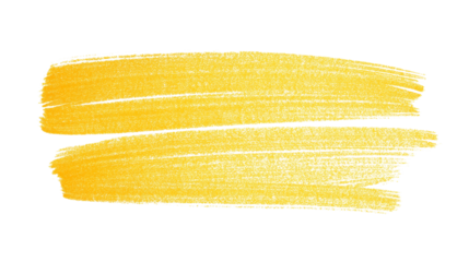 Png yellow marker stroke sticker, transparent background