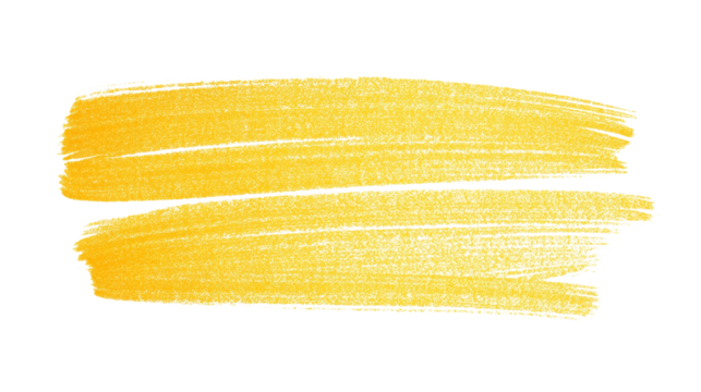 Png yellow marker stroke sticker, transparent background