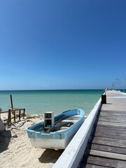 The dock at a mexican beach