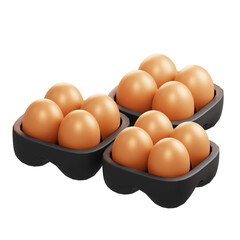 eggs in a box isolated background