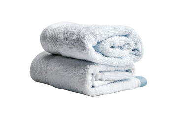 Rolled up soft white towels Isolated