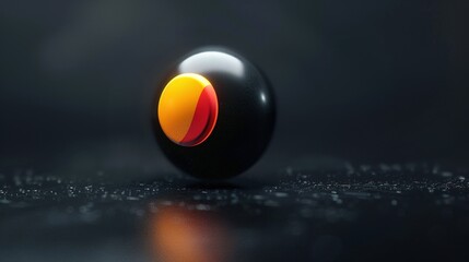 Dark Background Illustration of the Mastercard 3D Logo Icon