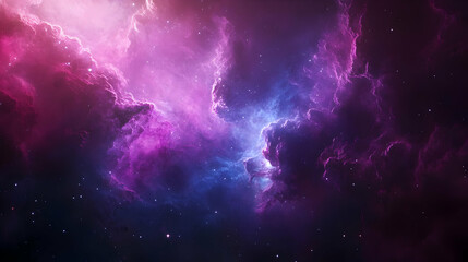 Fototapeta premium Cosmic Nebula Purple and Blue Space Background Galaxy Starry Night