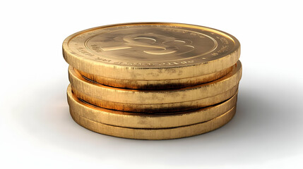Stack of Gold Cryptocurrency Coins