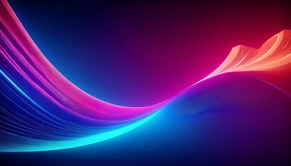 Fototapeta premium Neon Waves Background with Vibrant Colors and Dynamic Flow
