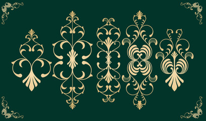 Abstract geometric pattern ornament vector design, circular carved ornament, geometric logo template