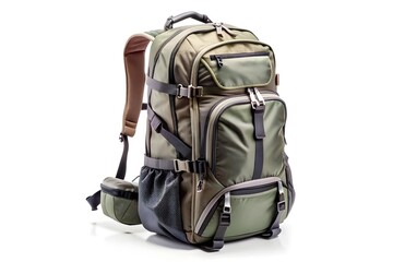 Naklejka premium backpack isolated on white background.