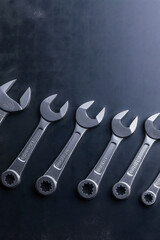 A wrench-themed tool wallpaper set against a dark background.