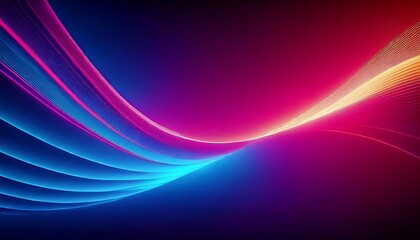 Fototapeta premium Neon Waves Background with Vibrant Colors and Dynamic Flow