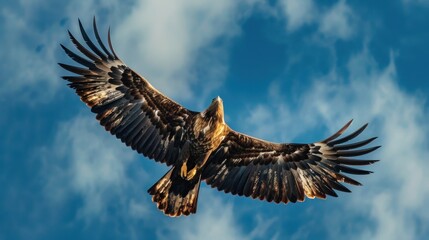 Obraz premium Gallant Eagles Soaring in the Blue Sky