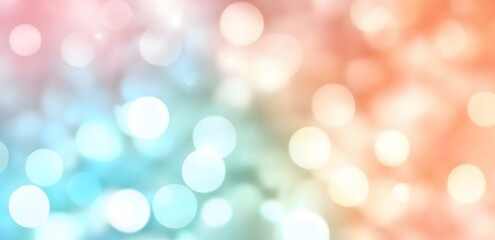 Fototapeta premium Soft focus light orbs in pastel hues with gentle bokeh effect, ideal for serene backgrounds