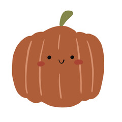 Halloween pumpkin head character vector