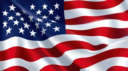 Obraz premium american flag waving background graphic with generative ai
