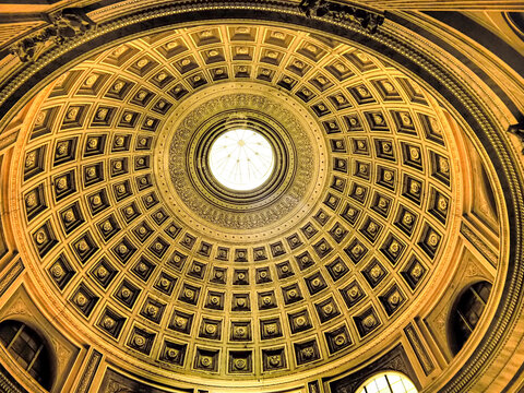 Italy, Vatican. Infrared of St. Peter's dome in the Vatican