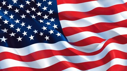 Obraz premium american flag waving background graphic with generative ai
