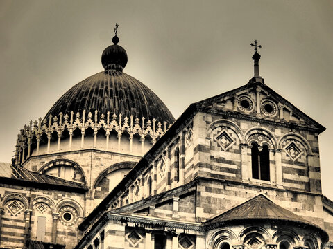 Italy, Pisa. Infrared of the Field of Miracles.