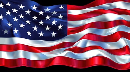 Fototapeta premium american flag waving background graphic with generative ai