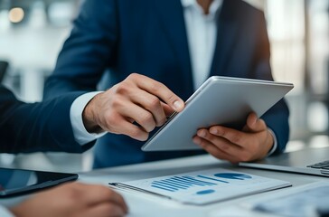 Obraz premium two business men in an office setting