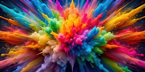 Vibrant explosion of colors and shapes , vibrant, explosion, colors, shapes, abstract, art, vivid, colorful, bright