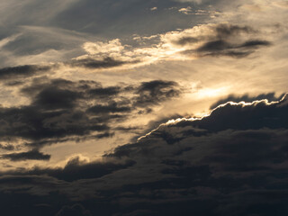 朝焼けの空と雲