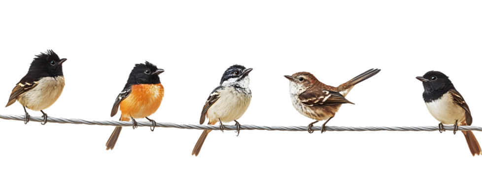black crowned crane on plain background, PNG file - Powered by Adobe
