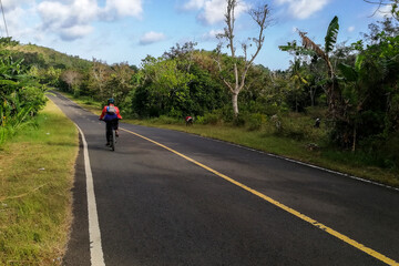 Obraz premium The southern highway on the island of Java, Indonesia