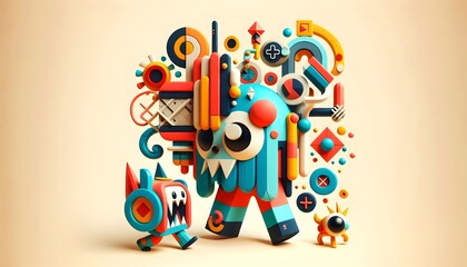 "Robots Caprichosos: Aventuras Geom&eacute;tricas"