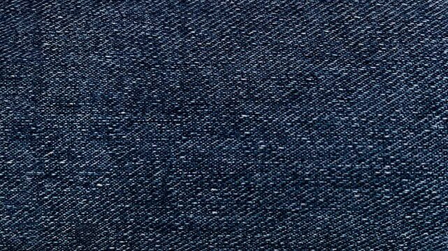 video footage of the surface texture of blue jeans fabric moving to the left
