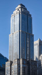 sunny day skyscrapers gleam background art design backdrop