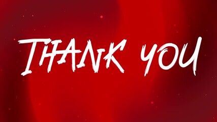Red & white Thank you design on background. Suitable for expressing gratitude, thankyou notes, greeting cards, social media posts & presentations.