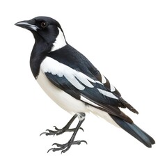 Magpie isolated on white background