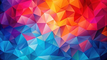 Obraz premium Colorful abstract geometric background with vibrant polygon shapes in blue, red, pink, and orange tones , geometric, abstract