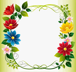 Obraz premium Colorful Flower Bouquet Frame