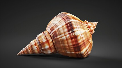 Obraz premium Mollusk closed seashell 3d realistic icon 