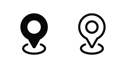 pin maps icon set, pin location icon vector 