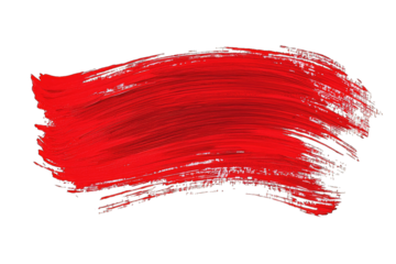 A vibrant red paint stroke on a black background, perfect for artistic and creative design projects.