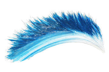 Obraz premium Vibrant blue feather with shimmering details, perfect for artistic projects and creative designs featuring natural beauty.