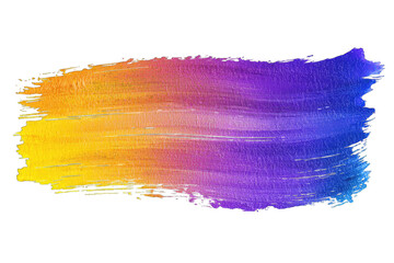 Vibrant gradient brush stroke in yellow and purple, perfect for backgrounds or creative projects.