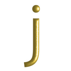 Golden Alphabet letter J