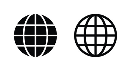 Globe Icon vector, Go to web symbol icon vector