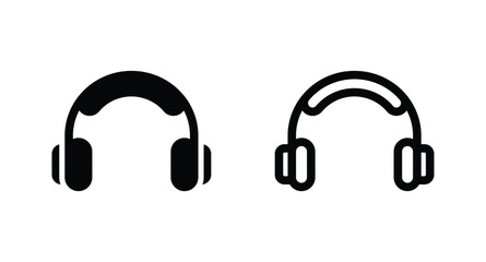 Headphones icon vector. Headphones earphones symbol. Headset icon vector