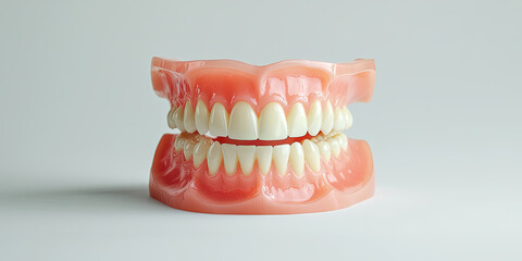 Obraz premium Close up of a dental model on a white background, generative AI
