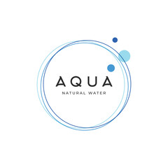 Natural blue aqua blue abstract template logo mountains.Logo for business , minerals,sea.