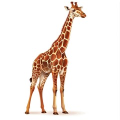 Naklejka premium Vector Giraffe Standing Isolated 