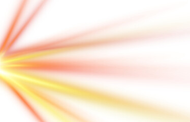 Transparent lens flare effect. Neon glowing lights rays transparent background.