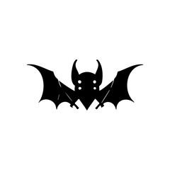 Bat Icon hand draw black halloween colour logo symbol perfect.