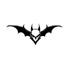 Bat Icon hand draw black halloween colour logo symbol perfect.