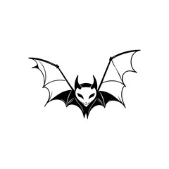 Bat Icon hand draw black halloween colour logo symbol perfect.