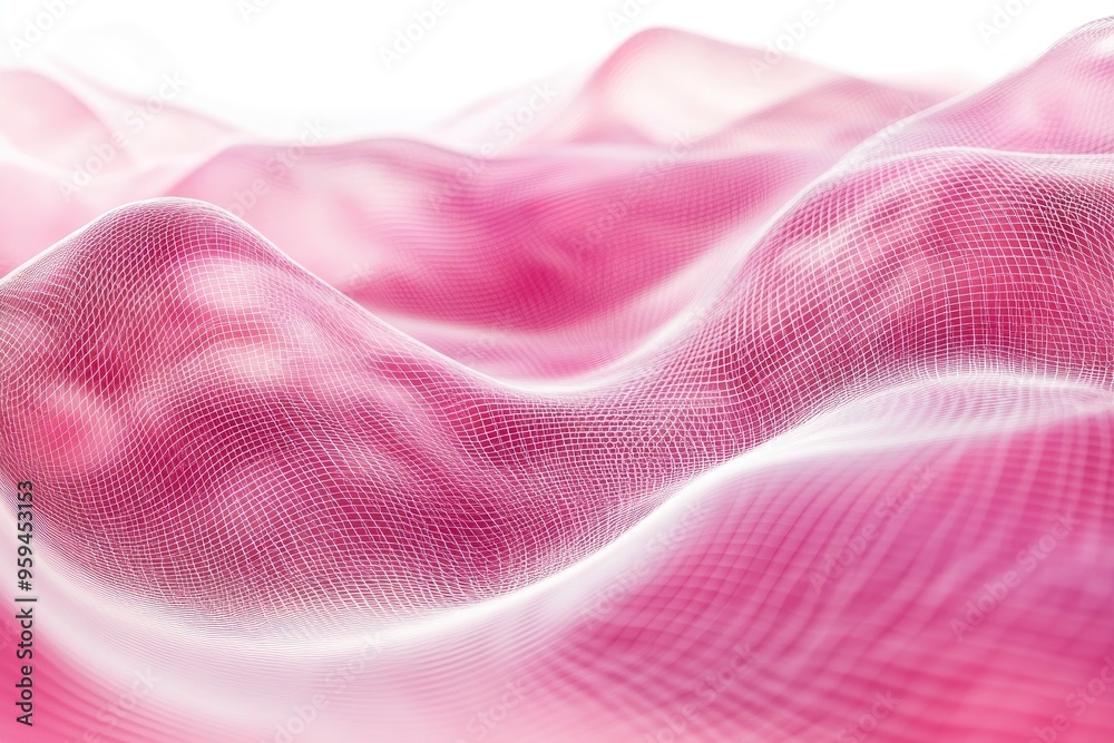 Canvas Prints abstract pink wave texture creating a soothing and modern digital landscape perfect for backgrounds 