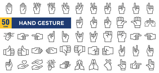 Hand Gesture icon Set